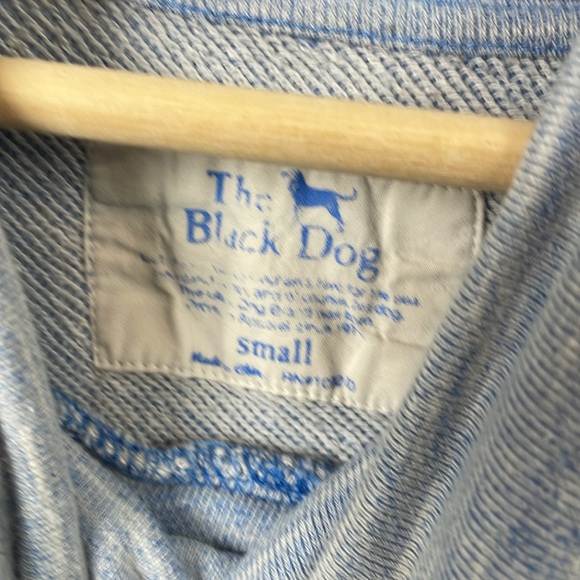 The Black Dog Drawstring Cowl Neck Long sleeve Pullover Womens S Sweatshirt Blue - Picture 9 of 9